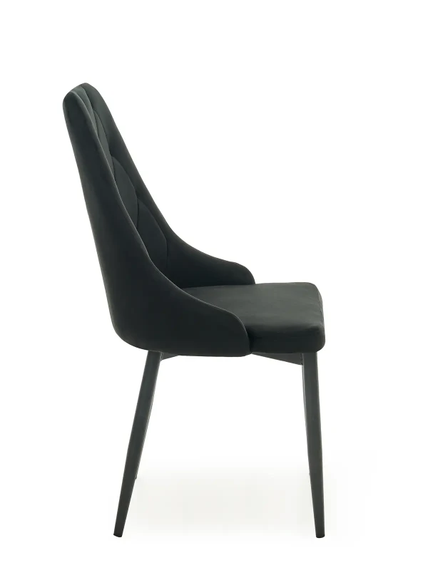 Scaun tapitat Paulo Velvet Negru