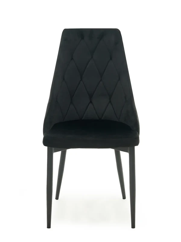 Scaun tapitat Paulo Velvet Negru