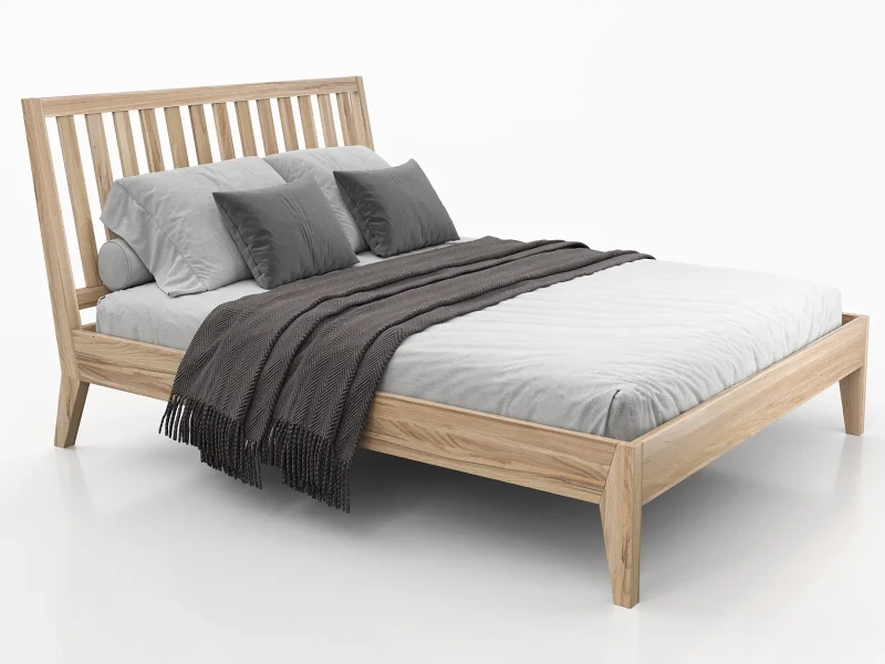 Pat din lemn de fag 160x200 Beskid 01 fag natural