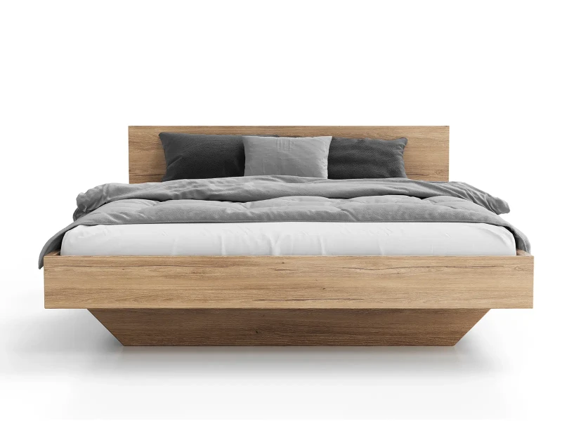 Pat de levitare 140x200 din placa de mobilier DM2 stejar craft