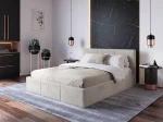 Pat Tapitat cu spatiu de depozitare 180x200 TOP Line 7 Gri Velvet