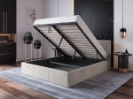 Pat Tapitat cu spatiu de depozitare 180x200 TOP Line 7 Gri Velvet