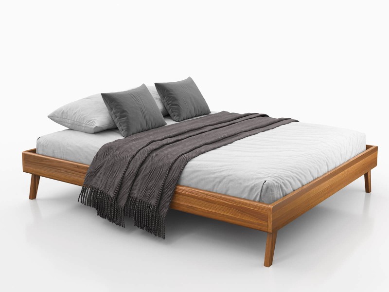 Pat fara tablie 180x200 lemn fag Beskid 04 stejar rustic