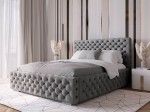 Pat tapitat cu spatiu de depozitare 180x200 PRO line 15 Grafit Velvet