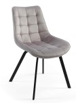 Scaun tapitat Tebe Velvet Argint