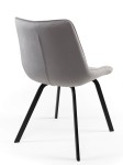 Scaun tapitat Tebe Velvet Argint