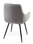 Scaun tapitat Gala Velvet Gri Deschis