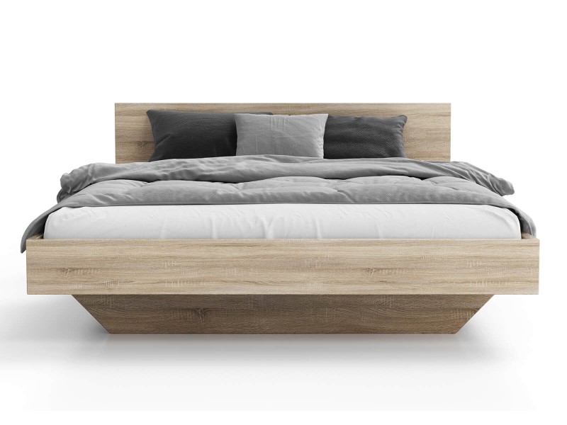 Pat de levitare 120x200 din placa de mobilier DM2 stejar sonoma