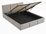Pat Tapitat cu spatiu de depozitare 120x200 TOP Line 7 Gri Velvet