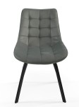 Scaun tapitat Tebe Velvet Gri Deschis