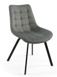 Scaun tapitat Tebe Velvet Gri Deschis