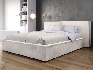 Pat tapitat cu spatiu de depozitare 140x200 PRO line 20 Harmony 02  bej