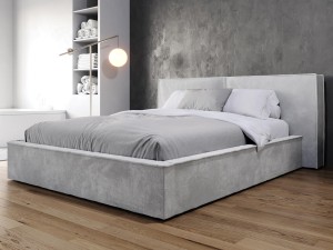 Pat tapitat cu spatiu de depozitare 160x200 PRO line 20 Harmony 80 gri