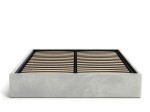 Pat Tapitat cu spatiu de depozitare 180x200 fără tăblie BOX Line Gri Velvet