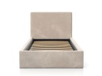 Pat Tapitat cu spatiu de depozitare 90x200 cm cu cadru, bej Velvet Kids Line 4