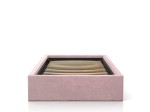 Pat Tapitat cu spatiu de depozitare 90x200 cm cu cadru, roz Velvet Kids Line Box