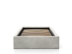 Pat Tapitat cu spatiu de depozitare 90x200 cm cu cadru, gri Velvet Kids Line Box