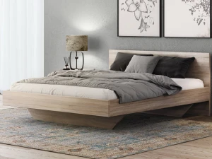 Pat de levitare 180x200 din placa de mobilier DM2 stejar sonoma