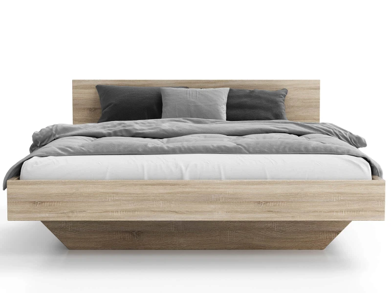 Pat de levitare 180x200 din placa de mobilier DM2 stejar sonoma