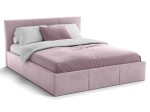 Pat Tapitat cu spatiu de depozitare 120x200 TOP Line 7 Roz Velvet