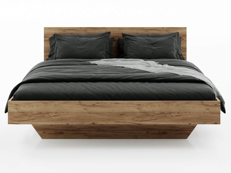Pat de levitare 180x200 din placa de mobilier DM2 stejar craft