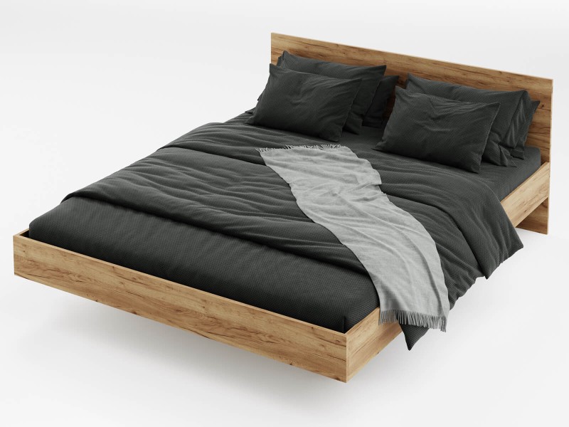 Pat de levitare 180x200 din placa de mobilier DM2 stejar craft