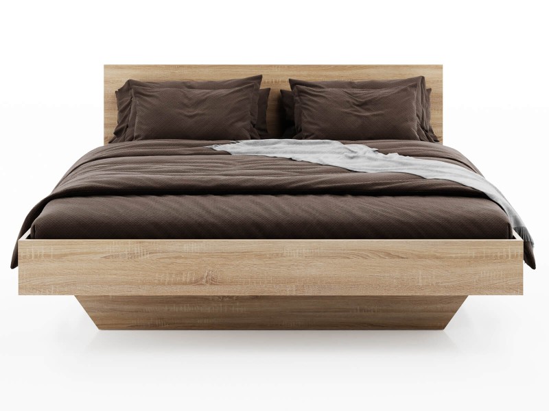 Pat de levitare 180x200 din placa de mobilier DM2 stejar sonoma