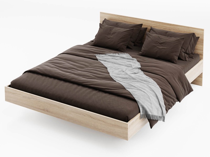 Pat de levitare 180x200 din placa de mobilier DM2 stejar sonoma