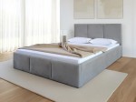 Pat Tapitat cu spatiu de depozitare 180x200 TOP Line 7 Gri Velvet