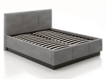 Pat tapițat levitant cu spațiu de depozitare 160x200 TOP line 8 Grafit Velvet
