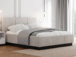 Pat tapițat levitant cu spațiu de depozitare 160x200 TOP line 8 Gri Velvet