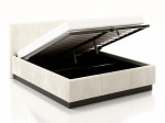 Pat tapițat levitant cu spațiu de depozitare 180x200 TOP line 8 Bej Velvet