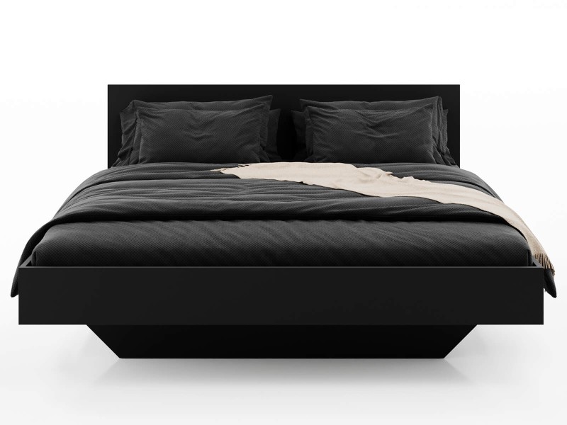 Pat de levitare 160x200 din placa de mobilier DM2 negru