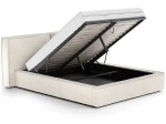 Pat tapitat cu spatiu de depozitare 160x200 PRO line 20 Boucle 02 bej