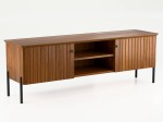Dulap TV Lamelo din lemn de fag, lăţime 158 cm, Stejar rustic