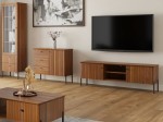 Dulap TV Lamelo din lemn de fag, lăţime 158 cm, Stejar rustic