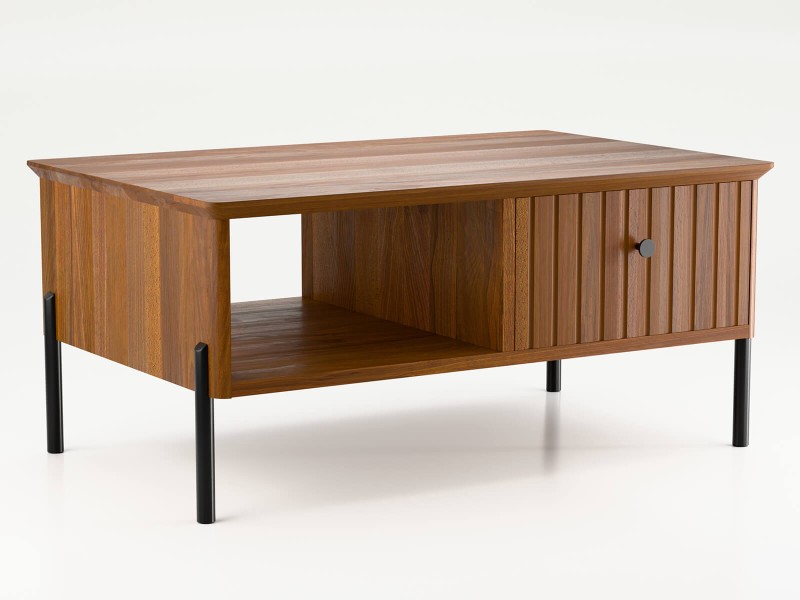 Masă de cafea dim lemn de fag Lamelo, Stejar Rustic