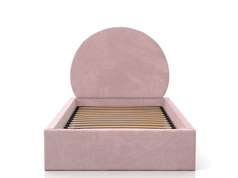Pat pentru copii tapitat 90x200 cu cadru, roz Velvet Kids Line 1 Urs