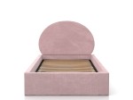 Pat Tapitat cu spatiu de depozitare 90x200 cm cu cadru, roz Velvet Kids Line 2 Rabbit