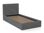 Pat Tapitat cu spatiu de depozitare 90x200 cm cu cadru, Grafit Velvet Kids Line 4