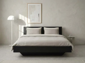 Pat de levitare 160x200 din placa de mobilier DM2 negru