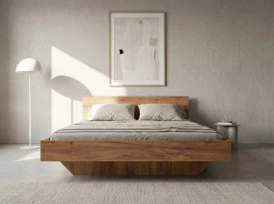 Pat de levitare 120x200 din placa de mobilier DM2 stejar craft