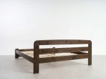 Pat din lemn 180x200 cu somieră Lidia nuc