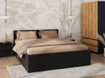 Pat 120x200 cu cadru de ridicare pe cadru metalic DM1, negru