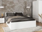 Pat 140x200 cu cadru de ridicare pe cadru metalic DM1, alb
