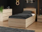 Pat 90x200 cu cadru de ridicare pe cadru metalic DM1, stejar sonoma