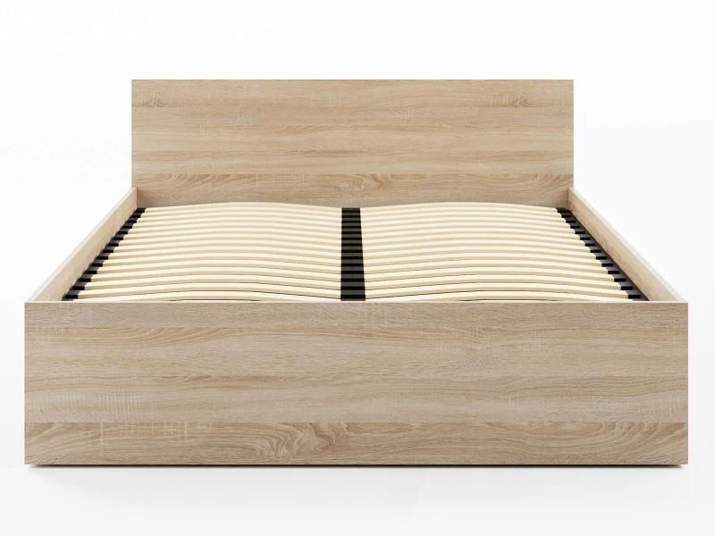 Pat 120x200 cu cadru de ridicare pe cadru metalic DM1, stejar sonoma