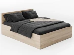 Pat 160x200 cu cadru de ridicare pe cadru metalic DM1, stejar sonoma