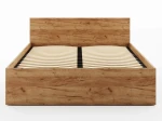 Pat 140x200 cu cadru de ridicare pe cadru metalic DM1, stejar craft