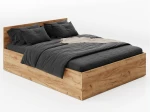 Pat 160x200 cu cadru de ridicare pe cadru metalic DM1, stejar craft